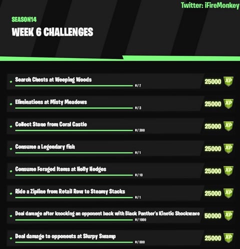 Fortnite Season 4 Week 6