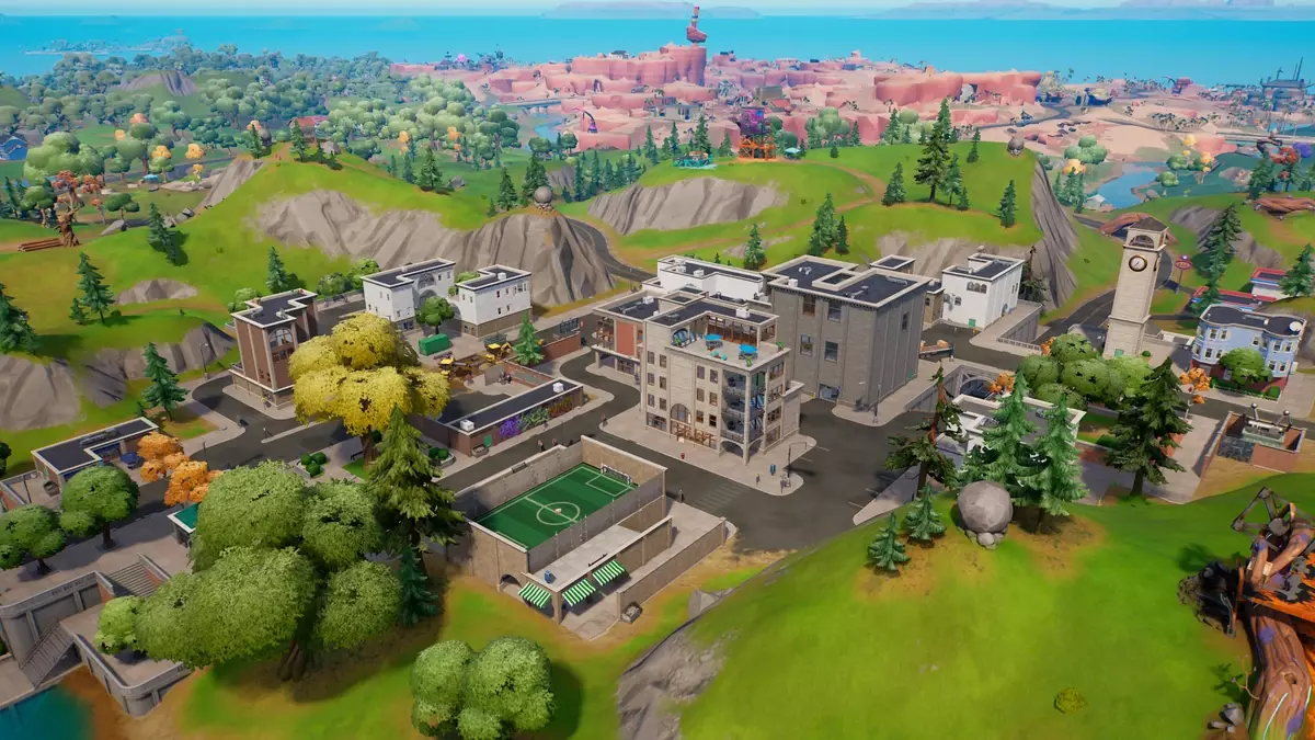 Tilted Towers in Fortnite