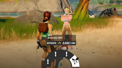 Fortnite activate a rift from a character