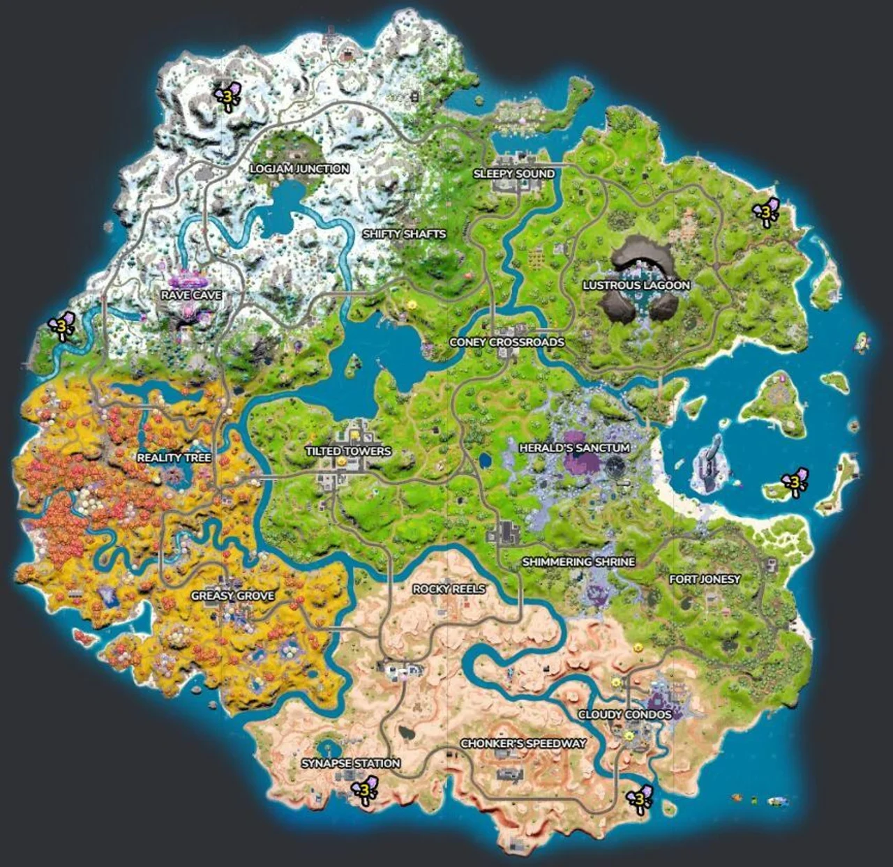 Rift Locations Fortnite Season 4 Chapter 3