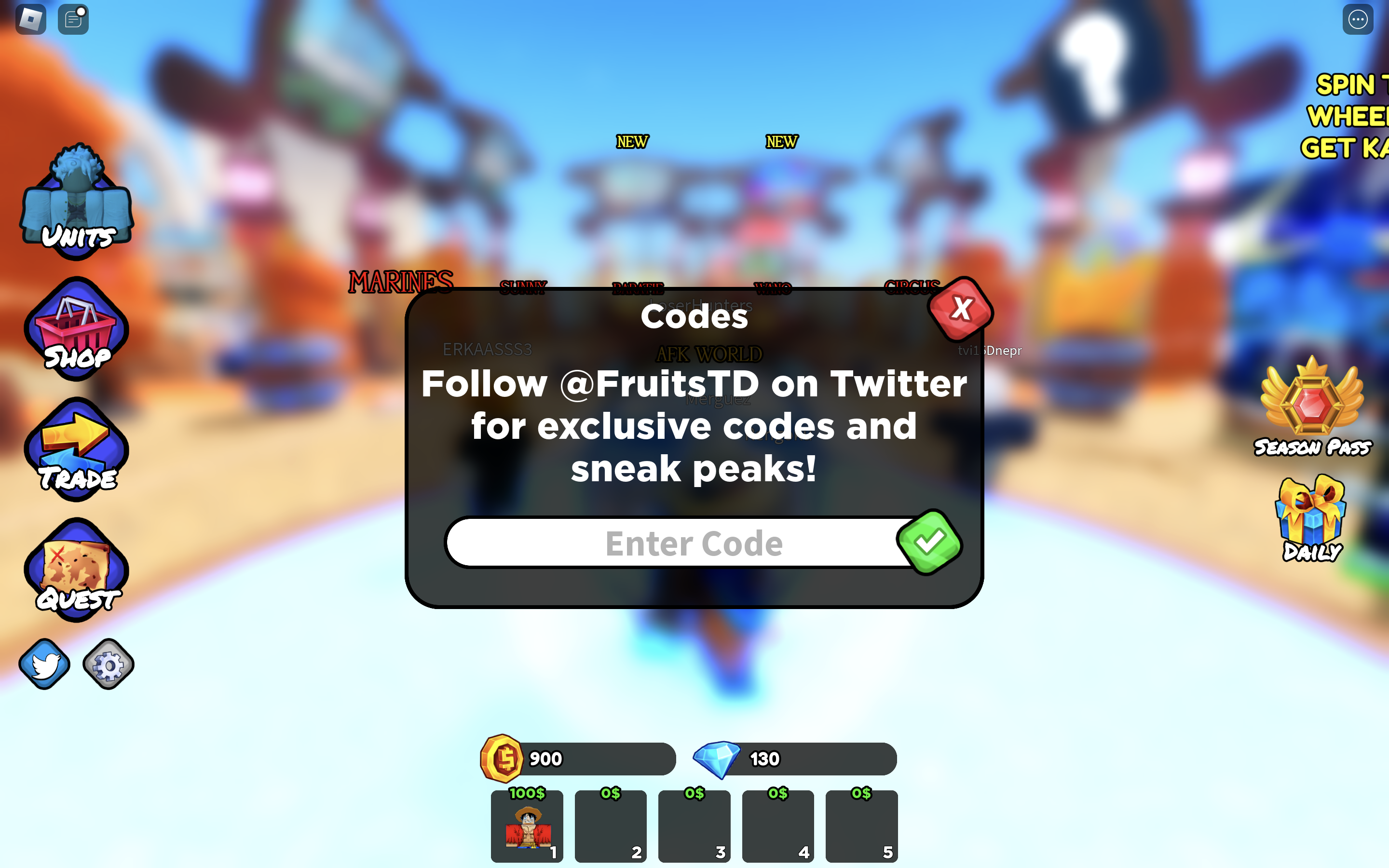 fruit tower defense codes december 2023