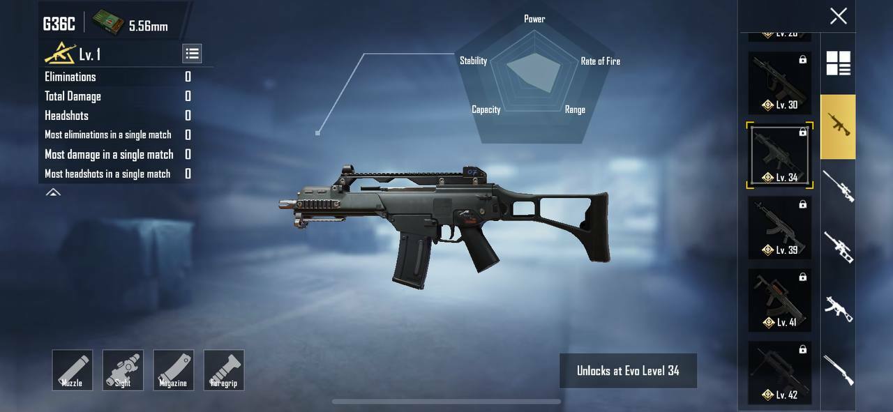G36 C Loadout for PUBG Mobile