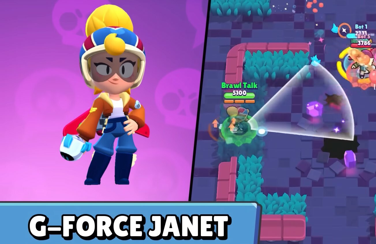 Brawl Stars Ghost Station Update Skin Guide G-Force Janet Supercell