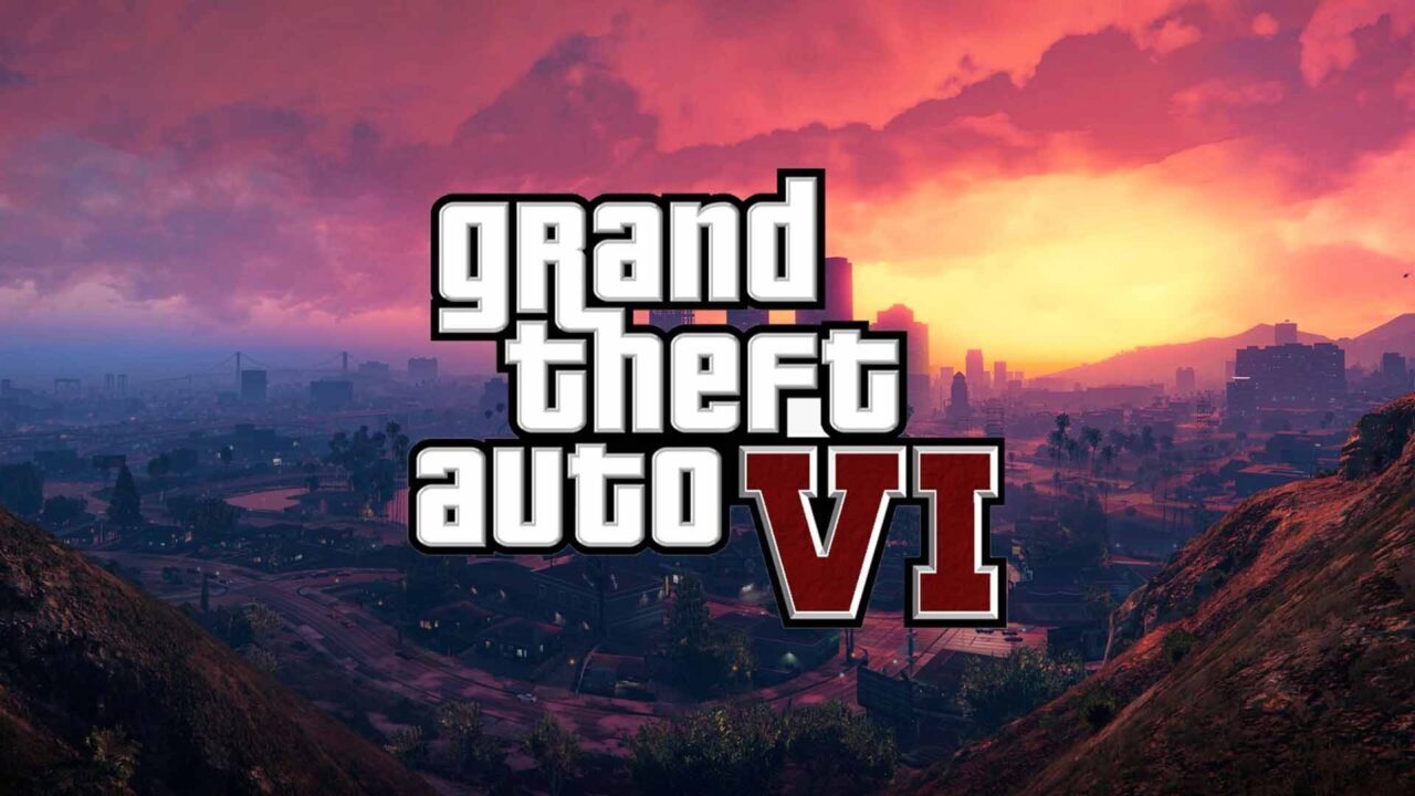 Logotipo de GTA 6 frente a Los Santos en GTA 5