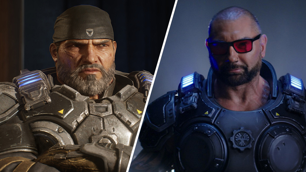 Marcus Fenix and Dave Bautista in Gears 5