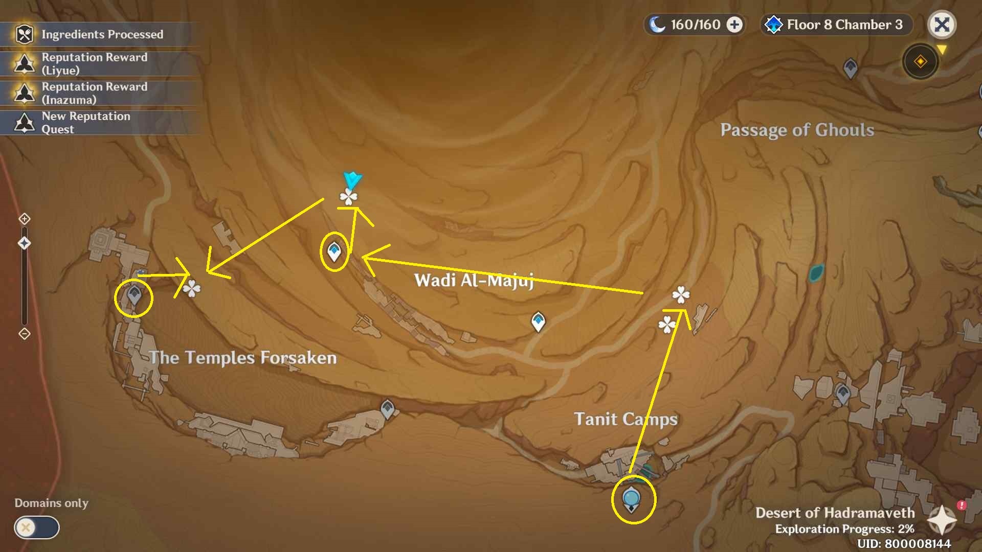 Map showing Sand Grease Pupa farming route