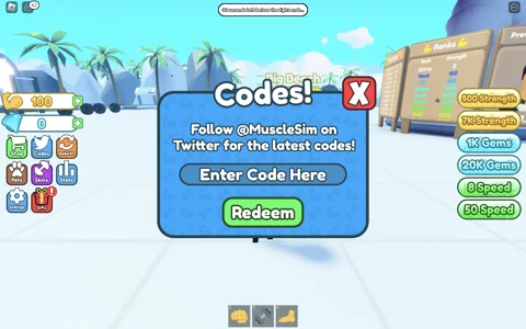 Get Muslces Simulator how to redeem codes