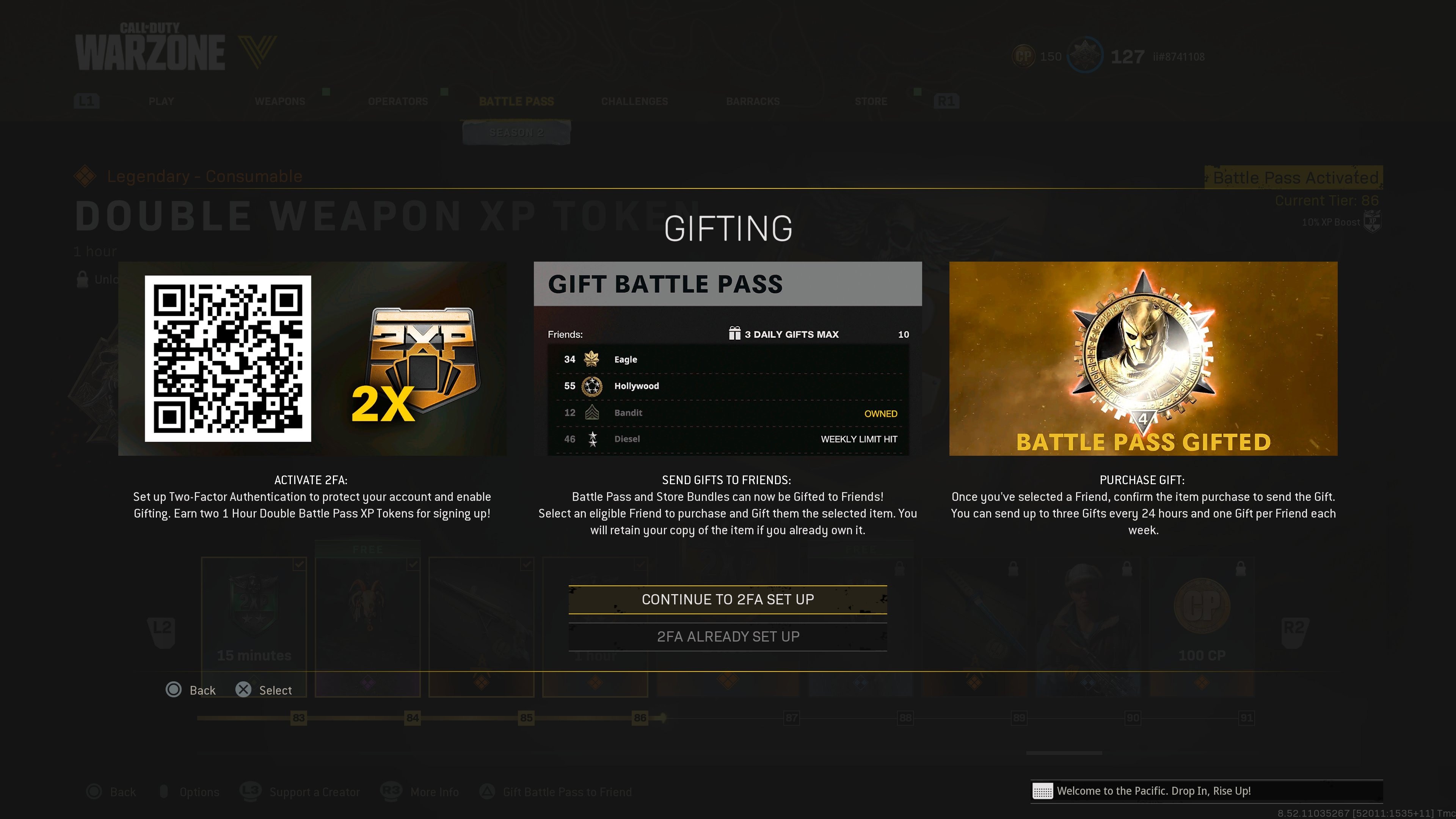 Gift Battle Pass Friend