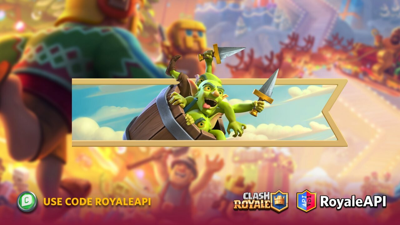 Clash Royale December Season 42 Battle Banner Supercell Goblin Barrel