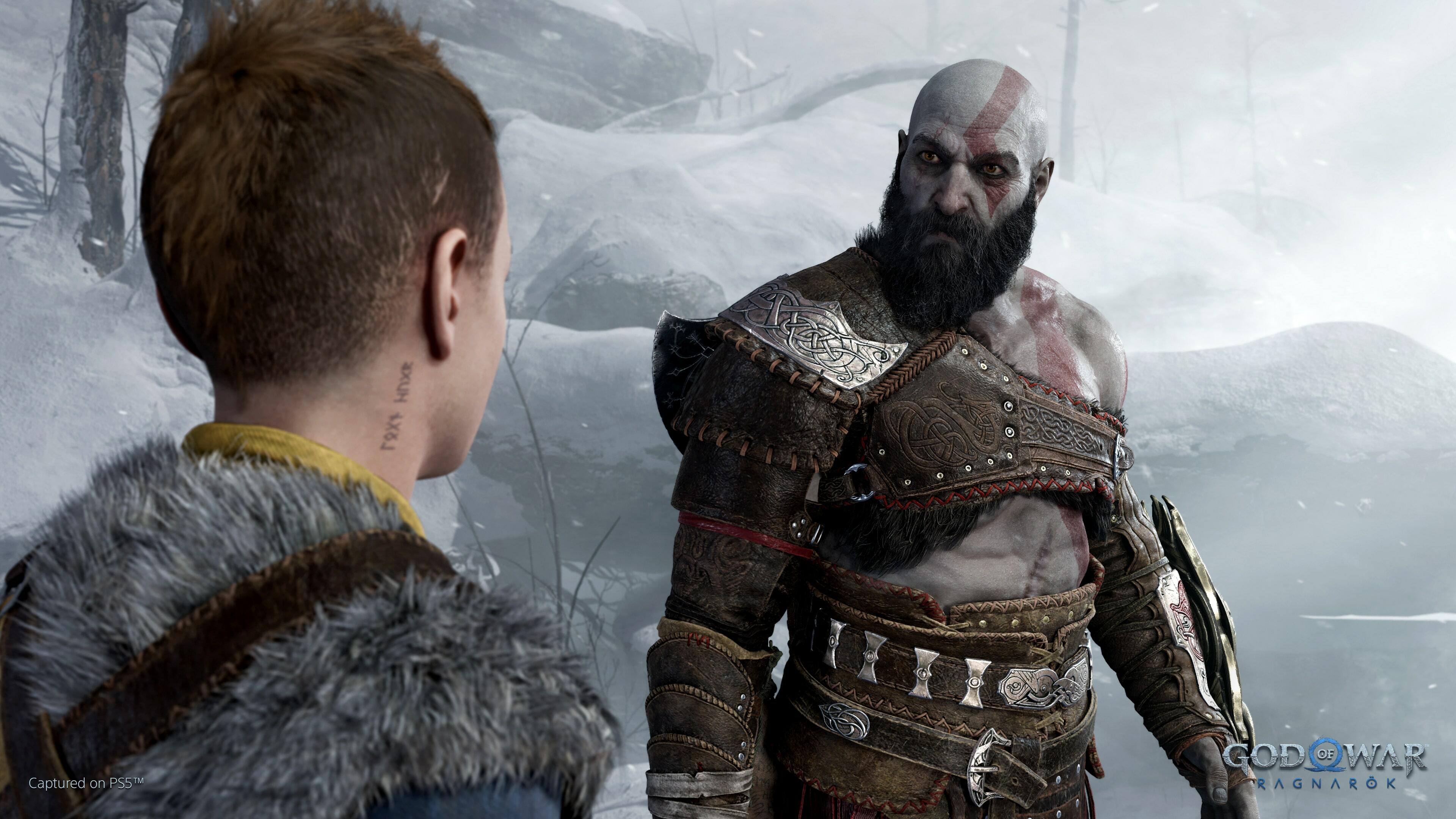 Atreus and Kratos talking to each other