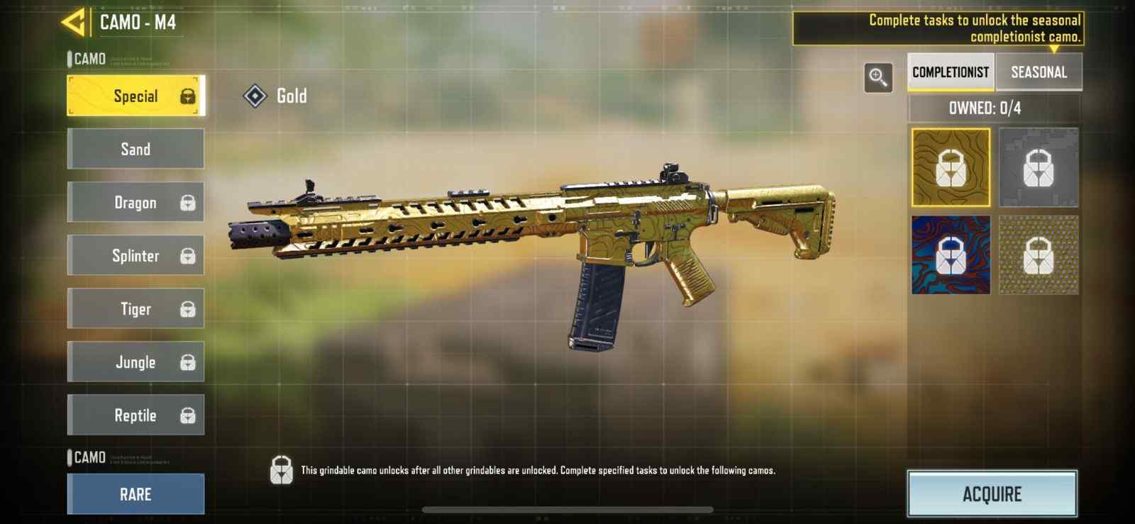 Gold Camo COD Mobile