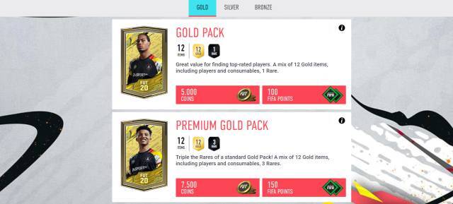 Gold and Premium Pack FIFA 21