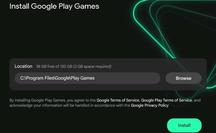 Google Play Games Beta Installation