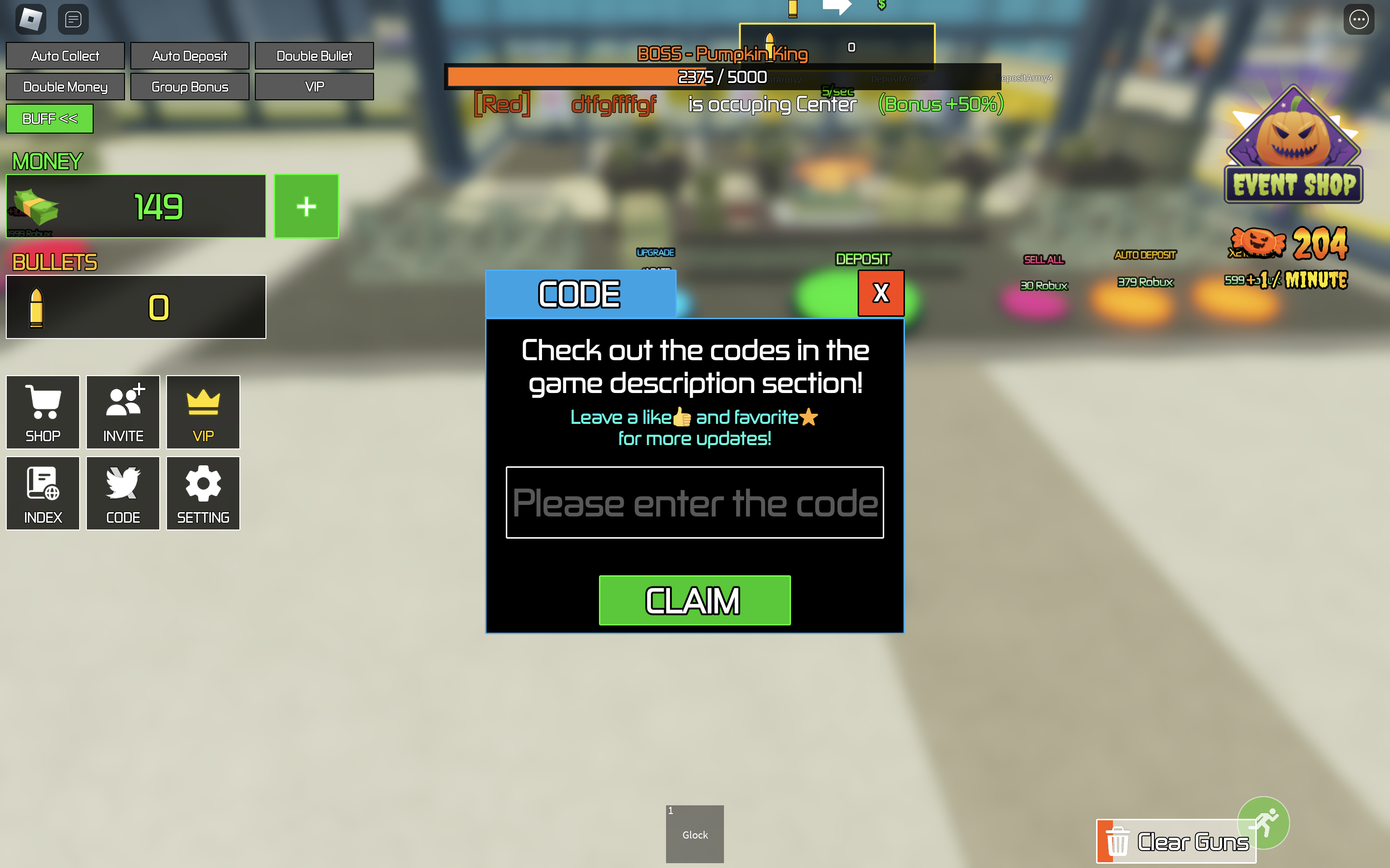 códigos de Gun Merge Tycoon