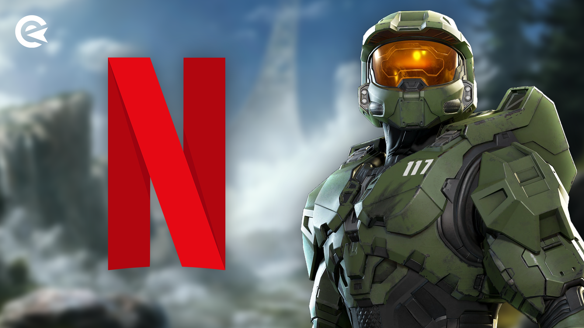 Netflix logo and Master Chief