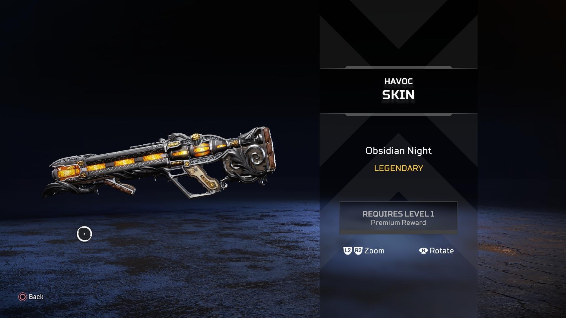 Havoc Skin Obsidian Night Level 1