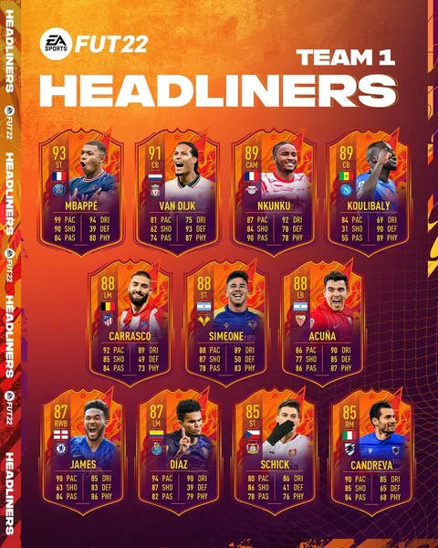 Headliners Team 1 FIFA 22 FUT