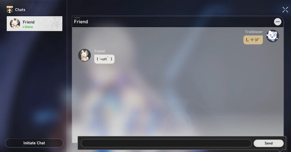 Honkai Star Rail 1.1 Chat Feature