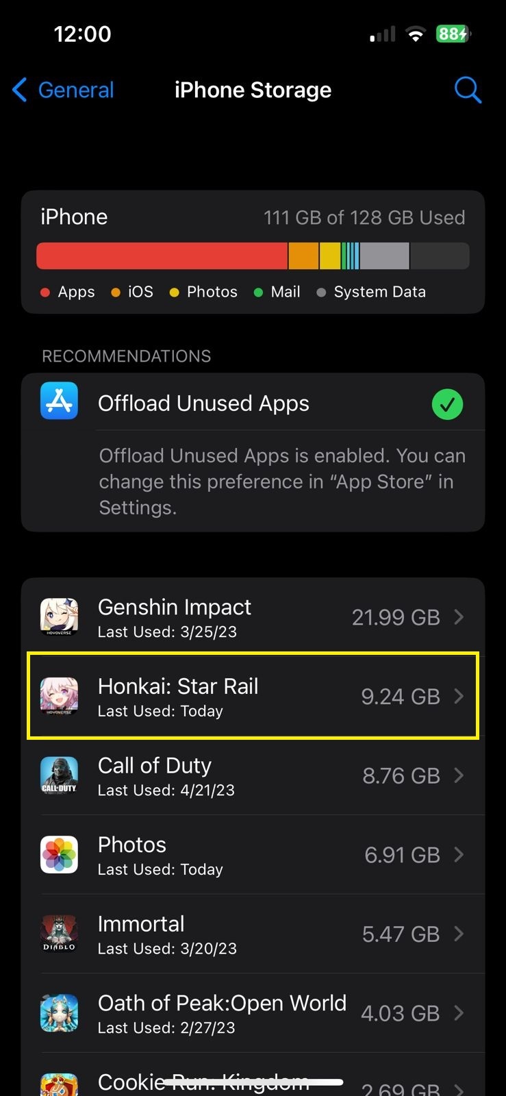 Honkai Star Rail Game Size