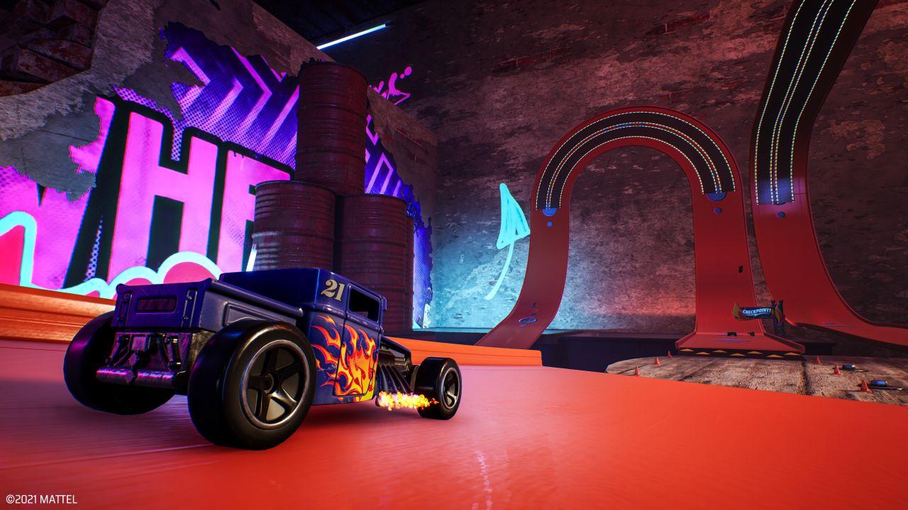 Boosting in the Hot Wheels Unleashed Track Builder | © Hot Wheels Unleashed - Mattel 2022