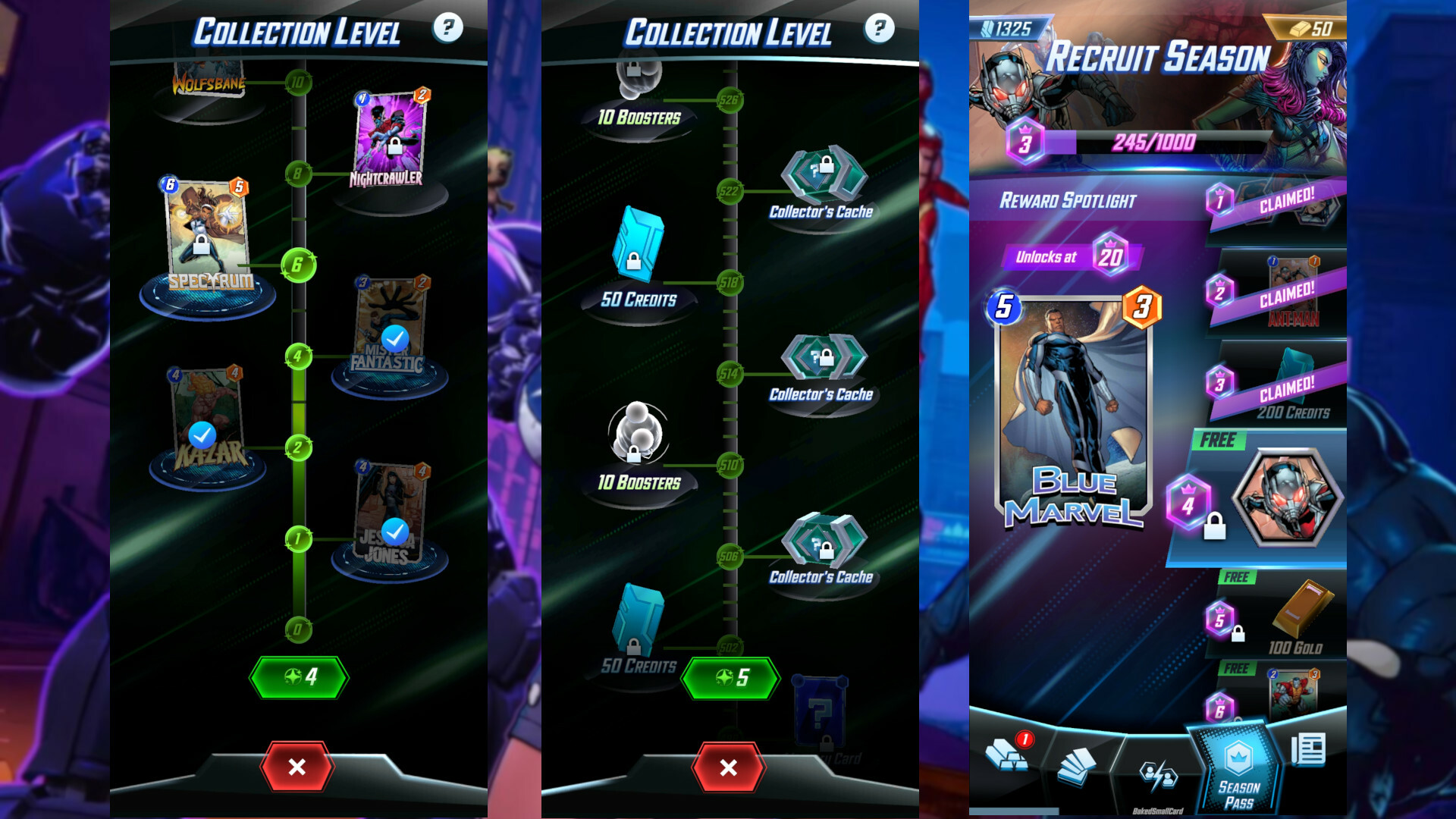 Marvel Snap How To Unlock Cards guide Collection Level Collector's Cache Reserves Season Pass Marvel