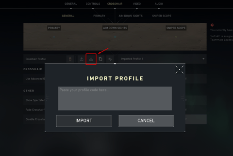 Import Crosshair Aim