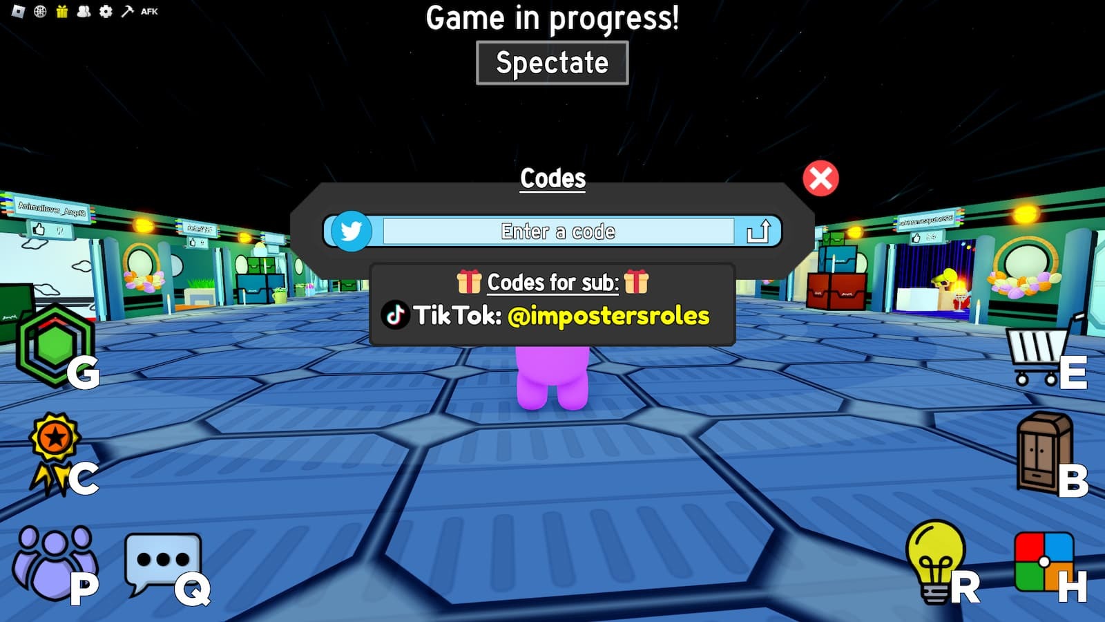 Imposters Roles how to redeem codes