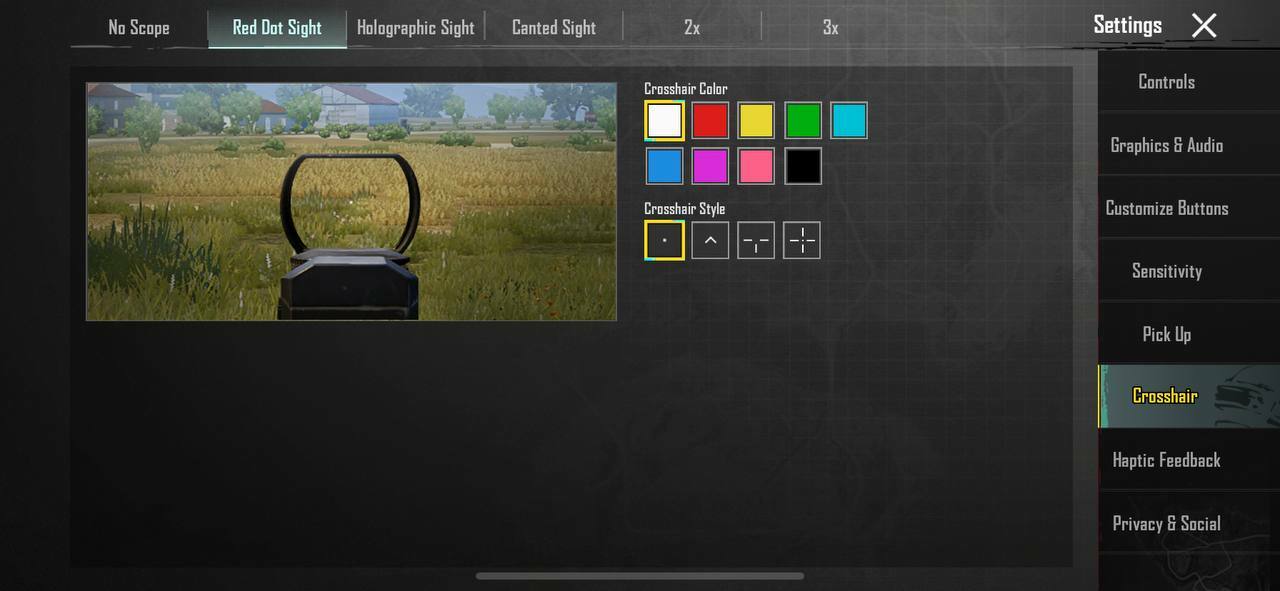 Improve Aim In PUBG Mobile Dot Sight