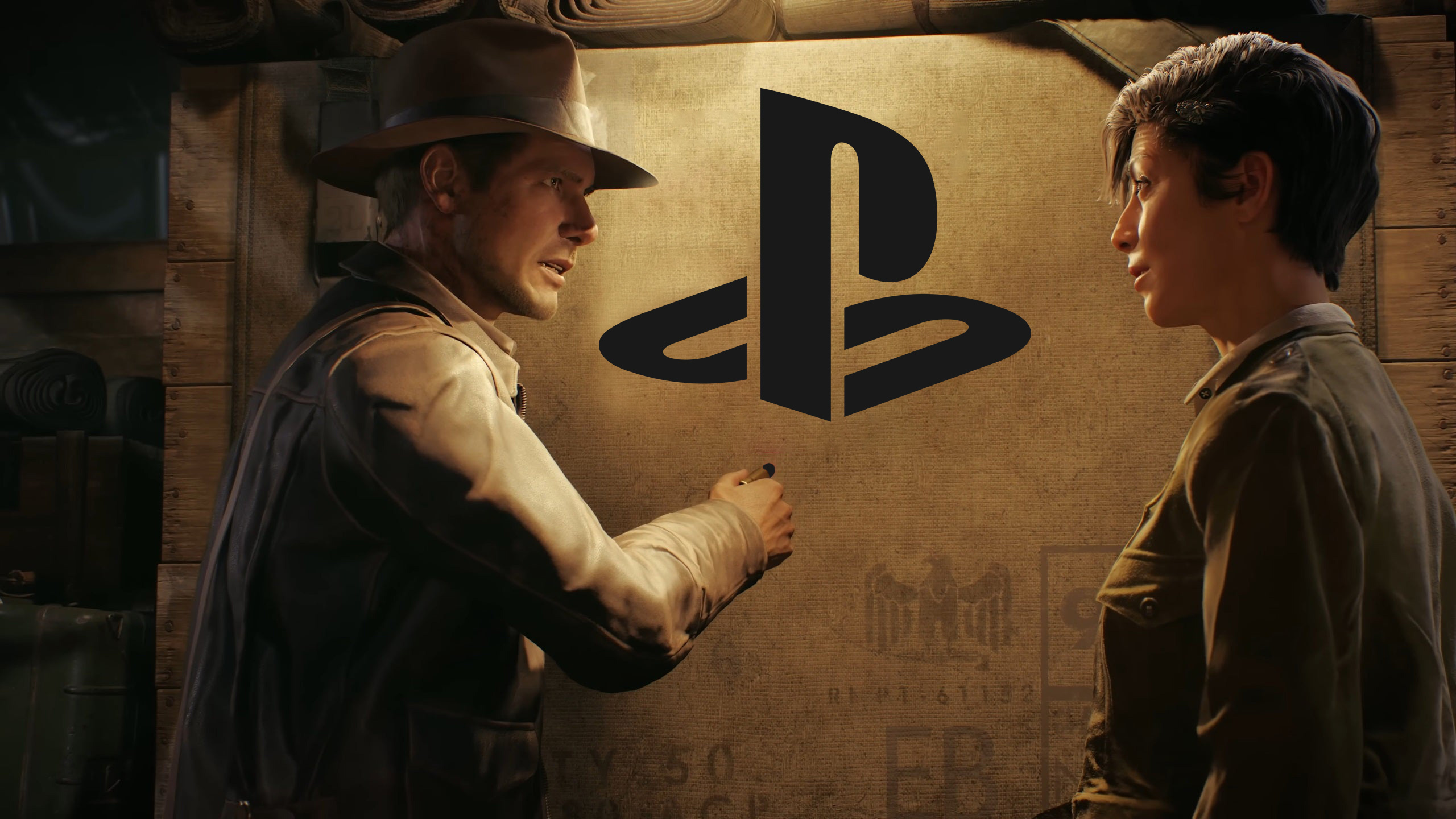 Indiana Jones and the Great Circle screenshot with a PlayStation logo