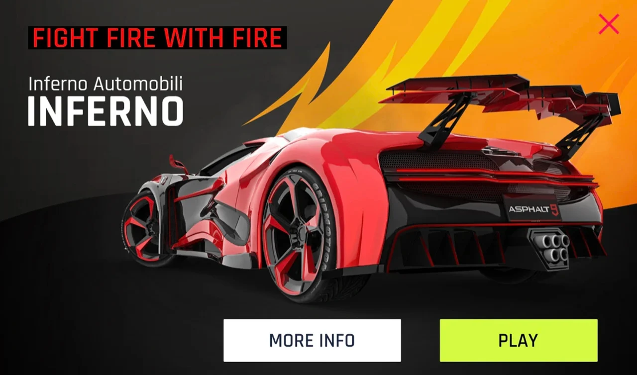 Asphalt 9 Inferno Automobil Inferno Gameloft Car