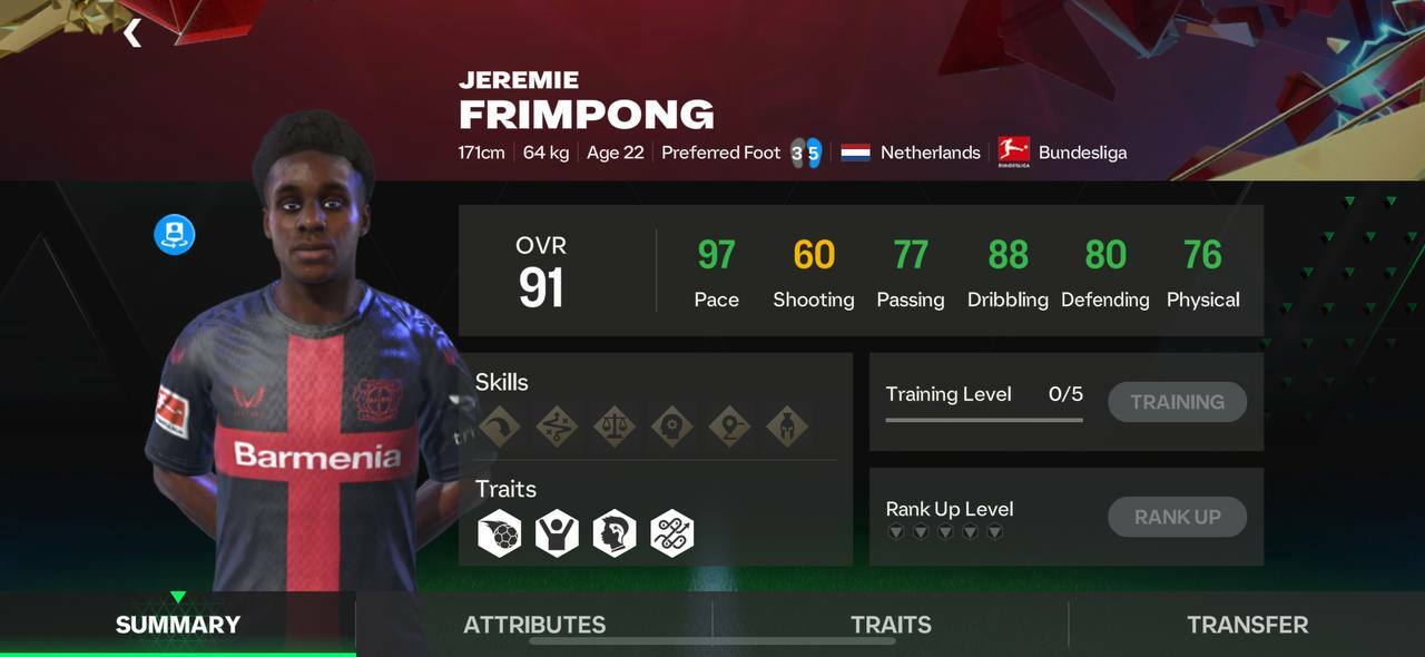 jeremie frimpong fc mobile