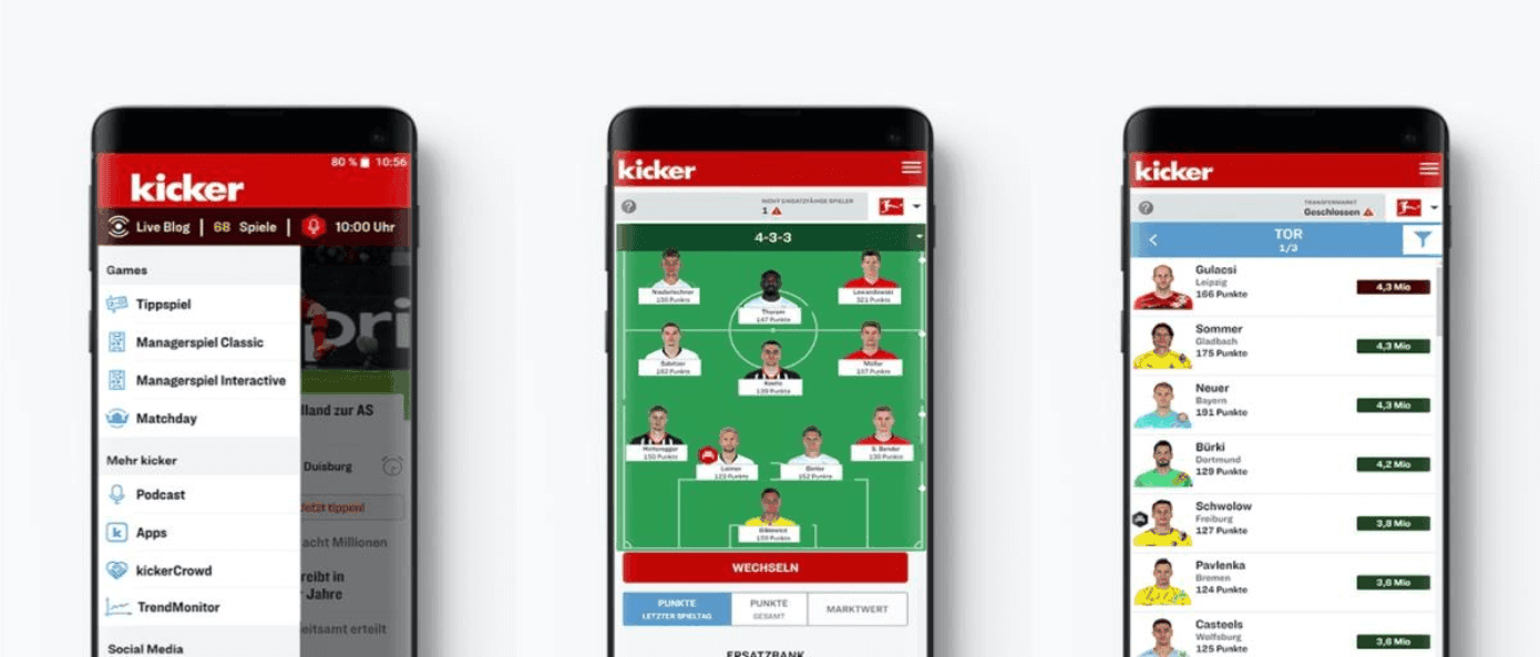 Kicker Managerspiel Interactive