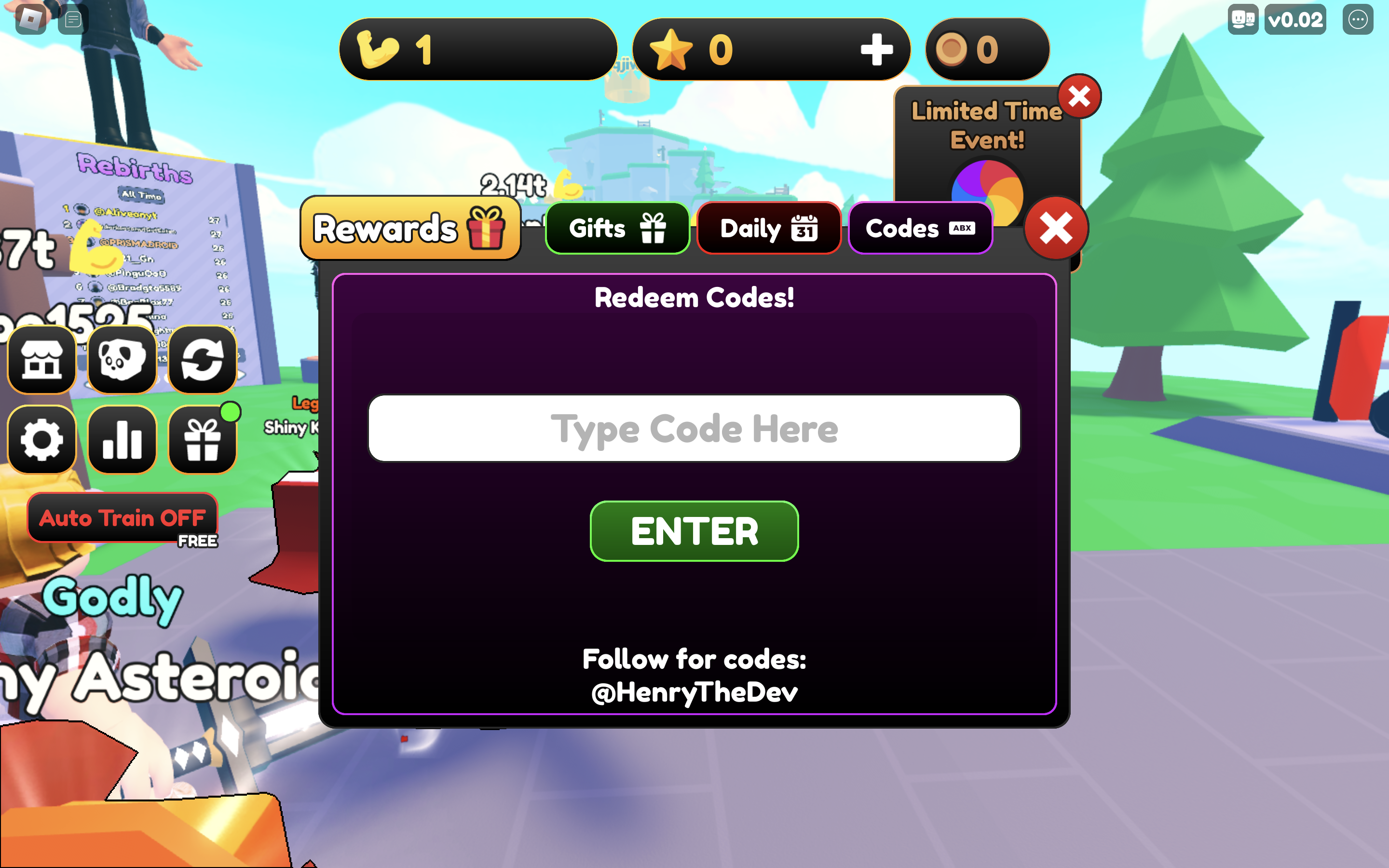 King of the World Simulator how to redeem codes