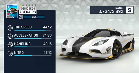 Koenigsegg Agera RS Asphalt9