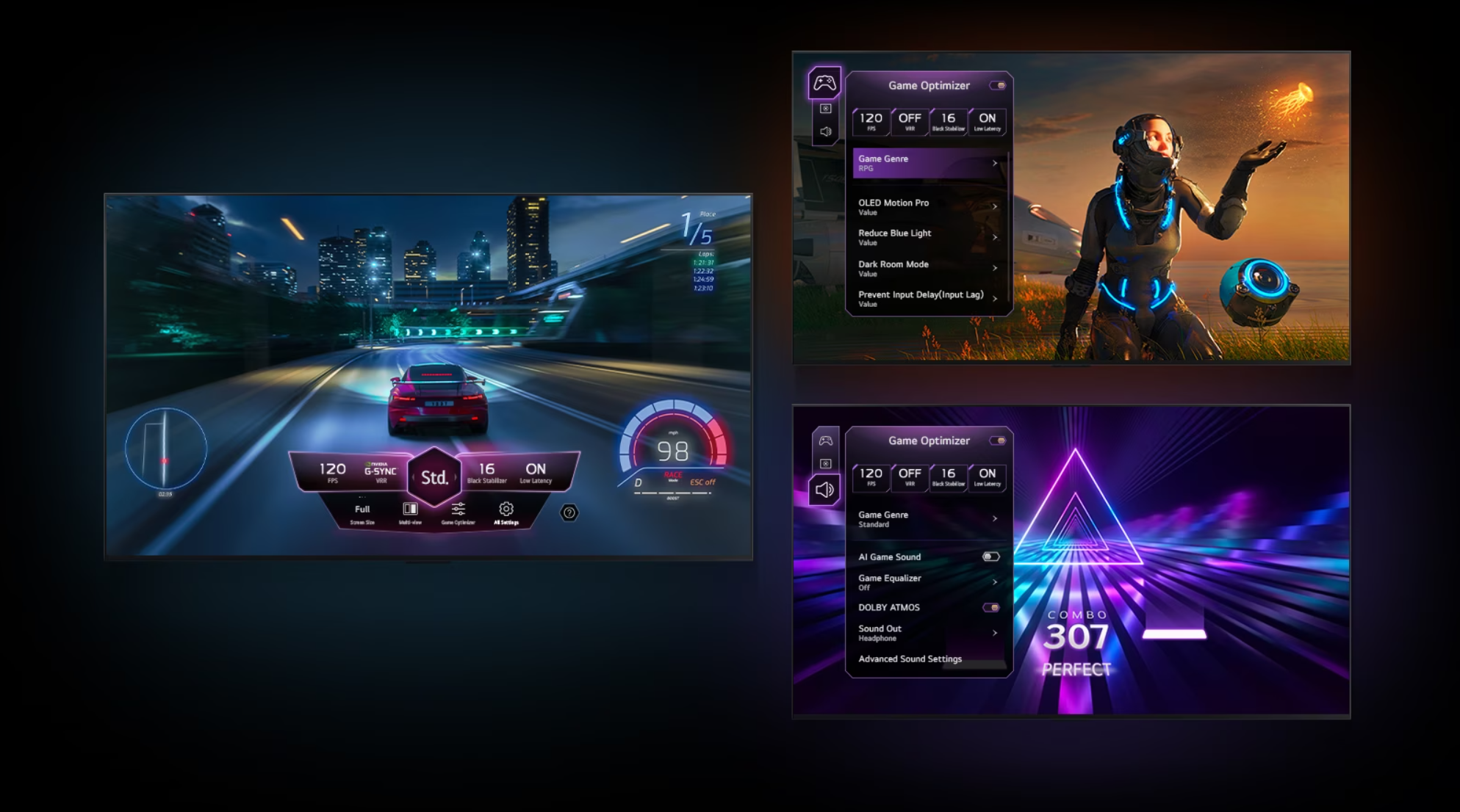 LG OLED TV: Durch den Game Optimizer kann das Spielerlebnis auf die persönlichen Wünsche individualisiert werden!