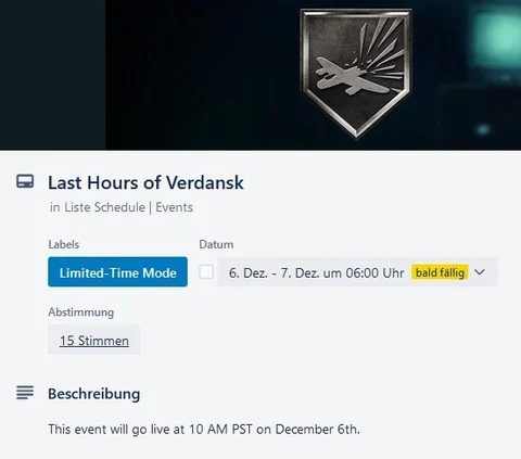 Last Hours of V Erdansk Trello