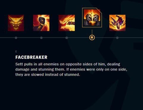 League of Legends New Champion Sett skills Face