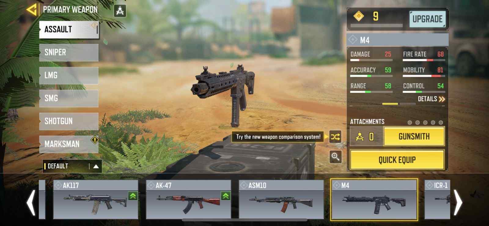 Loadout Menu COD Mobile