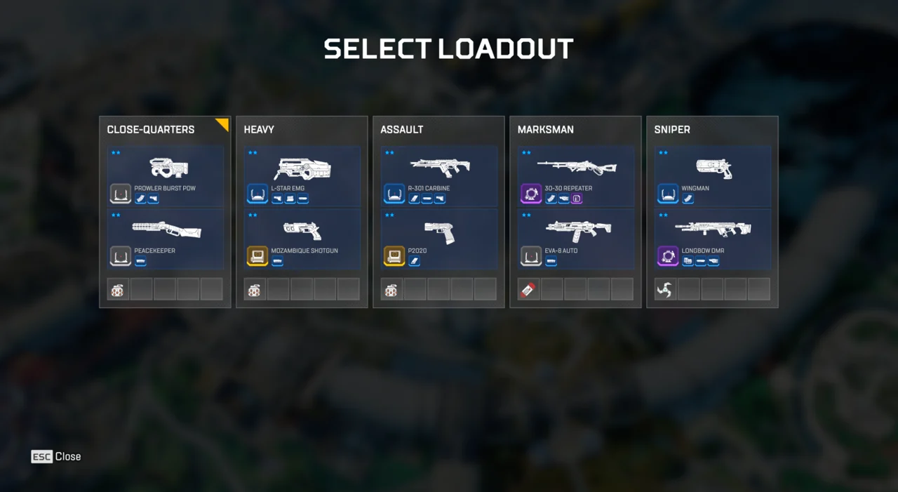 Loadouts in Control