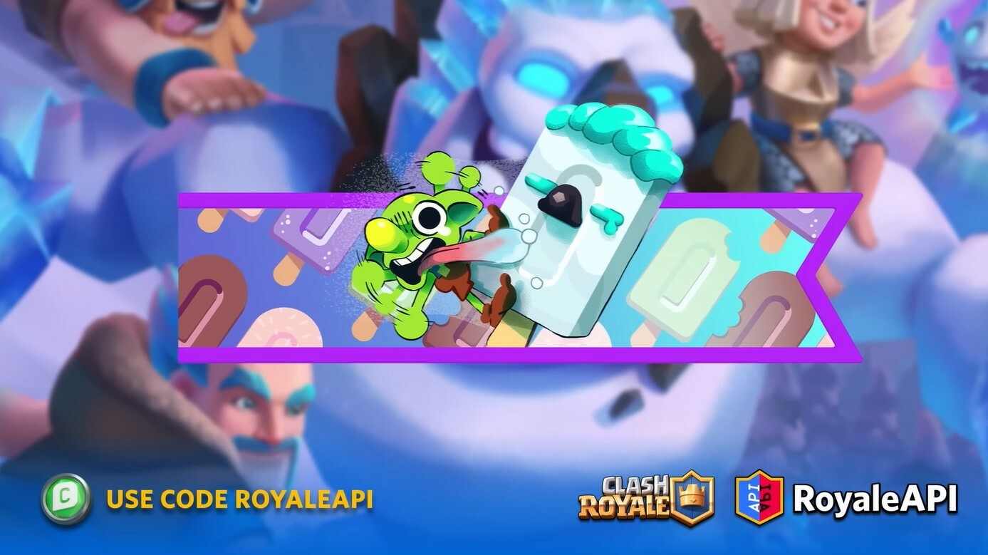 Clash Royale Frost Festival Season 43 Battle Banner Guide Supercell Lolly Golem Delicious Design