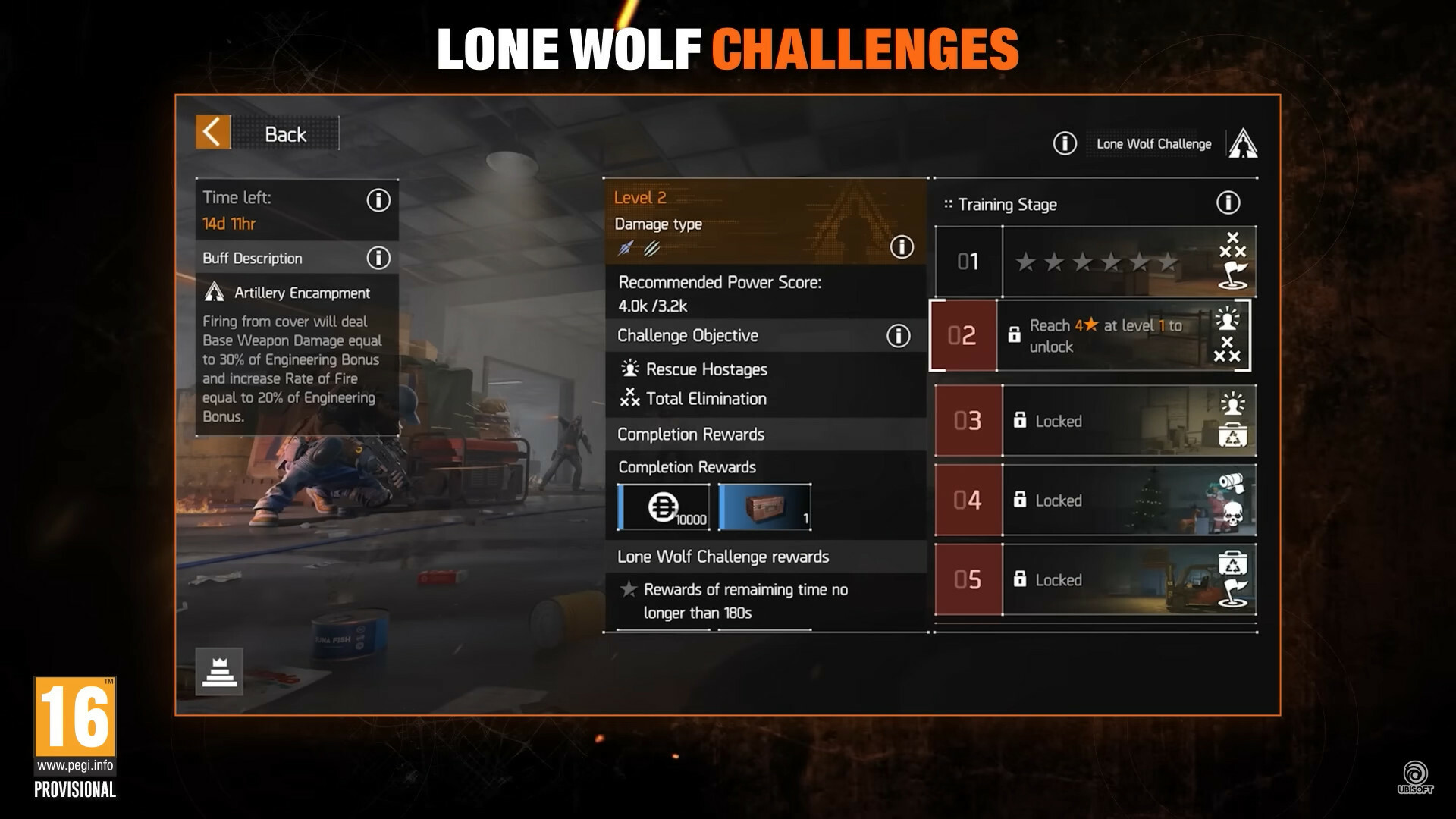 The Division Resurgence Regional Best Test Lone Wolf Challenges Ubisoft