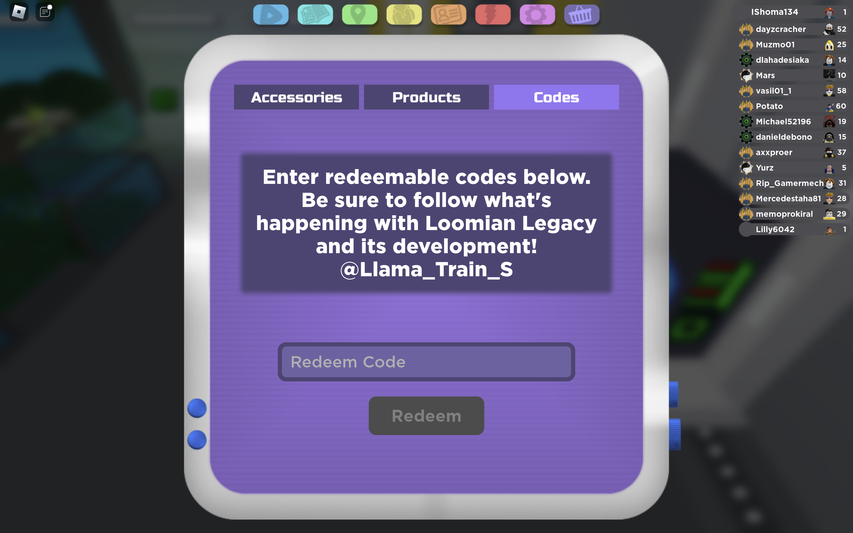 Loomian Legacy redeem codes