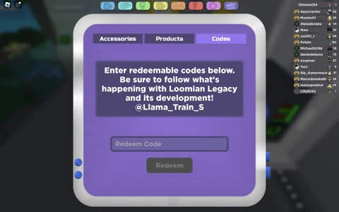 Loomian Legacy redeem codes