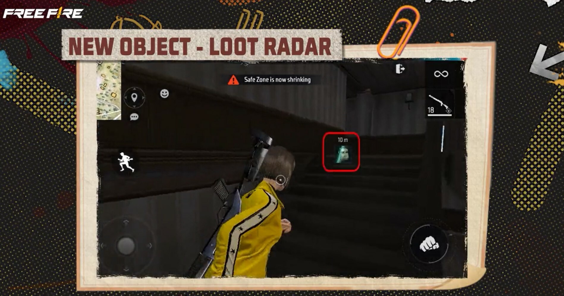 Garena Free Fire battle royale update loot radar object