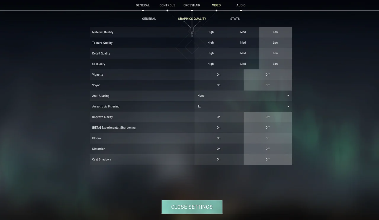 Best Settings Low FPS Valorant
