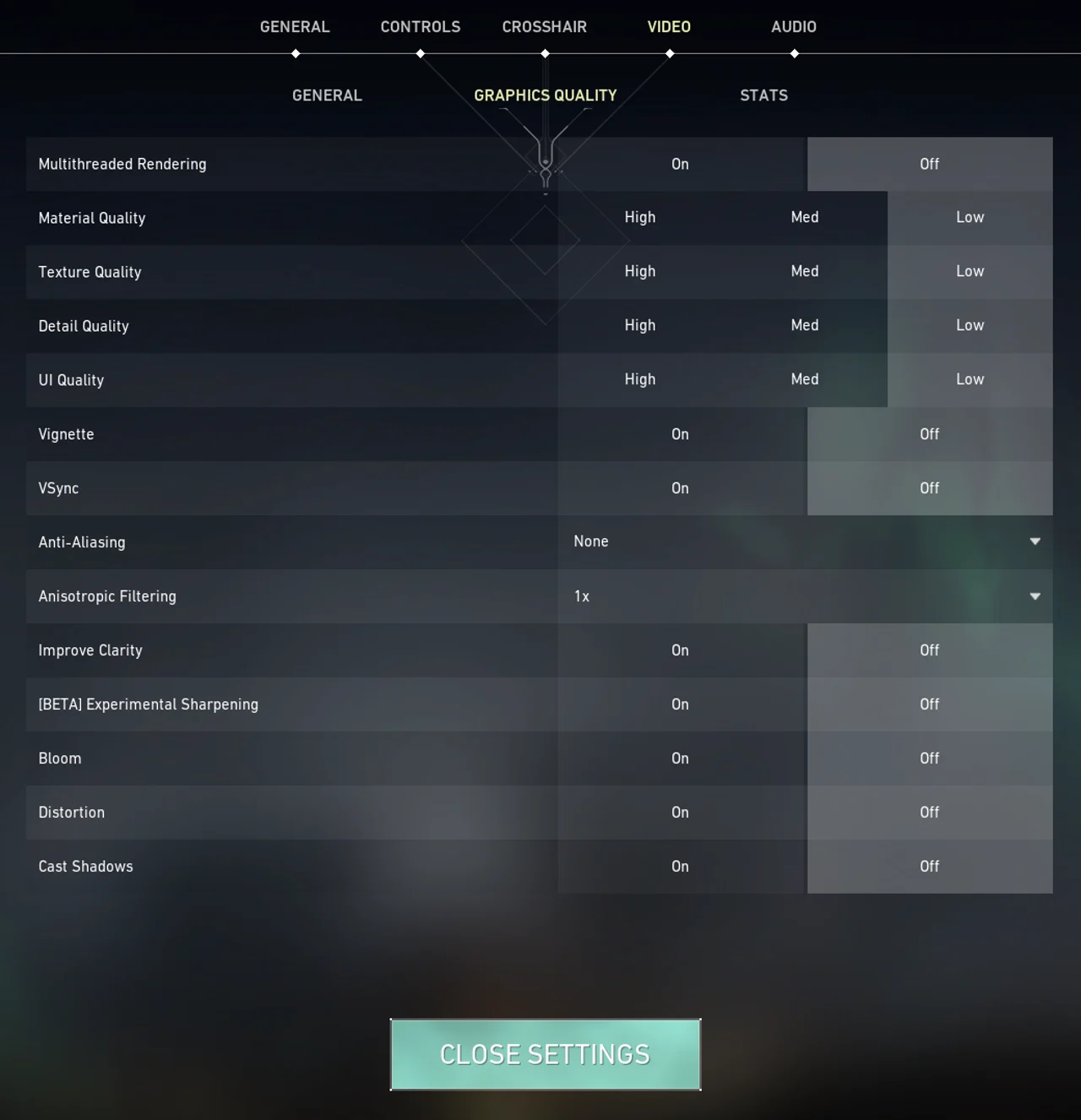 Minimum Video Settings