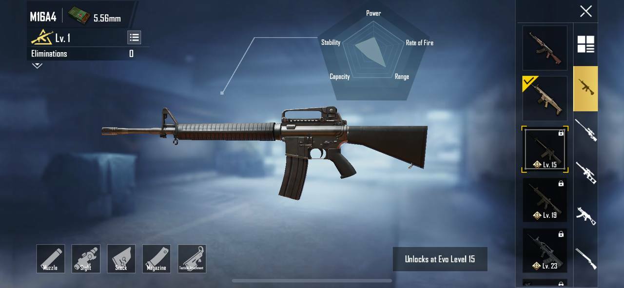 M16 A4 Weapon Stats