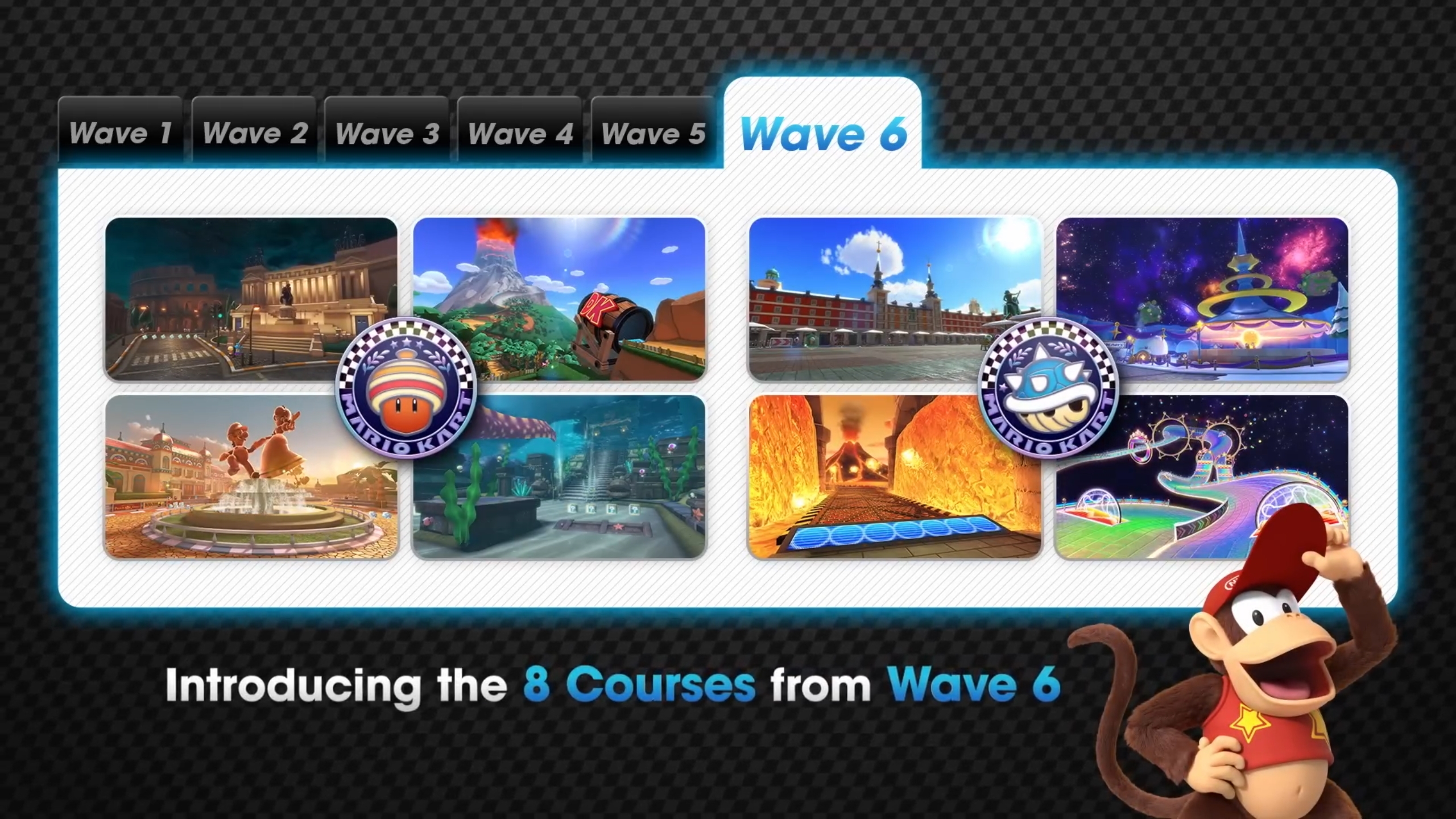 Pistas del Curso de Refuerzo Wave 6 de Mario Kart 8 Deluxe