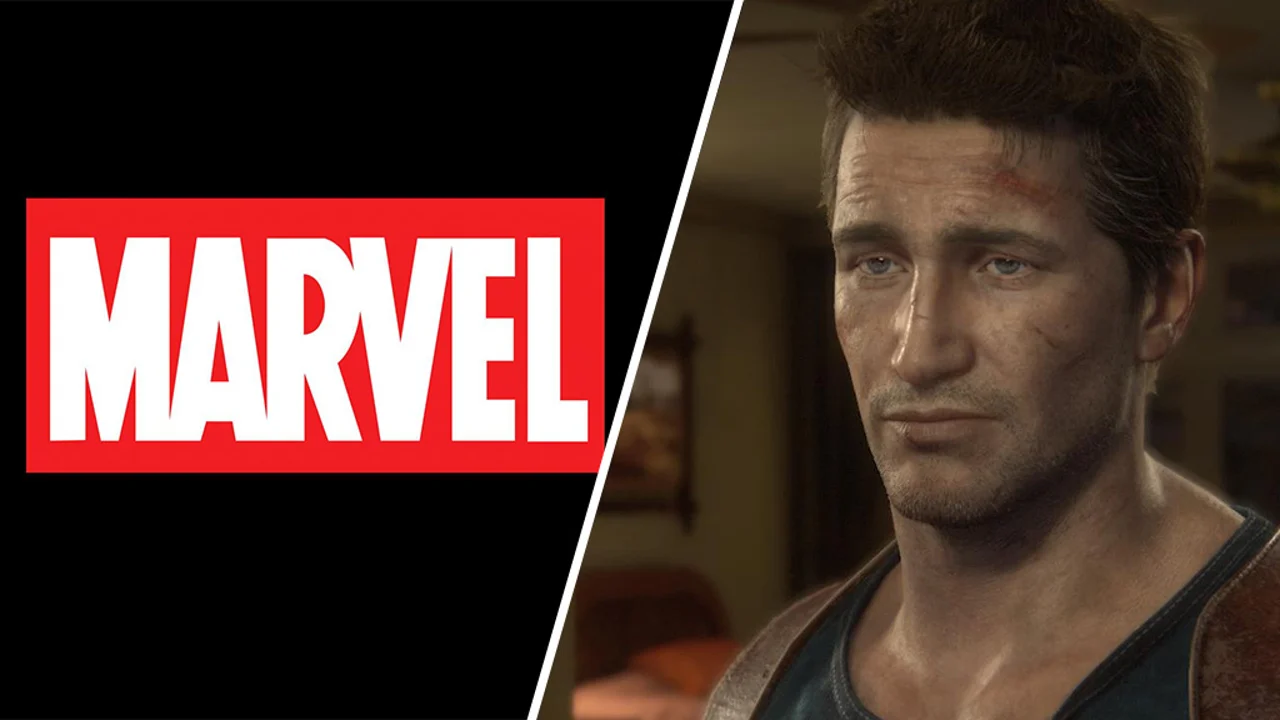 Logotipo de Marvel y Nathan Drake de Uncharted