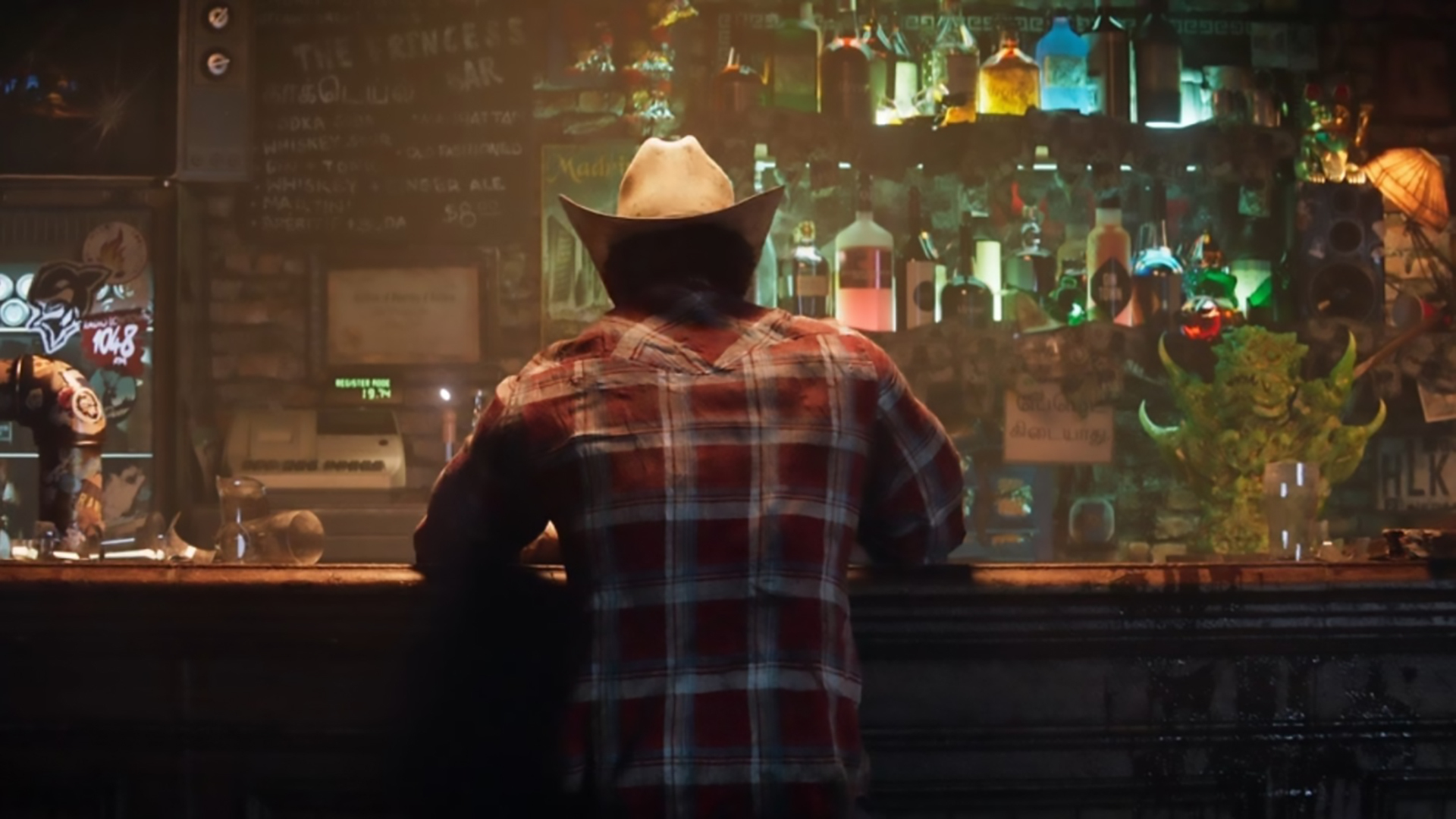 Wolverine sitting at a bar in Marvel's Wolverine